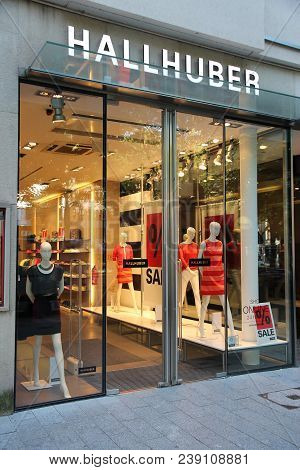 Dusseldorf, Germany - July 8, 2013: Hallhuber Fashion Store In Dusseldorf, Germany. The Store Is Loc