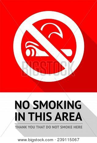 No Smoking Area New Poster, Vector Illustration For Print