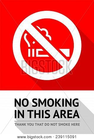 No Smoking Area New Poster, Vector Illustration For Print