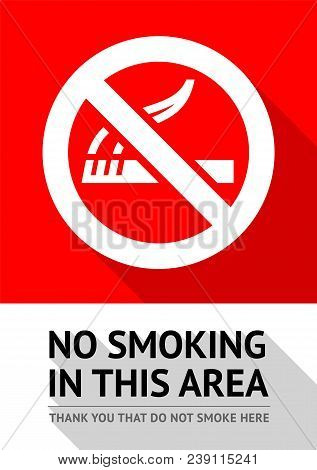 No Smoking Area New Poster, Vector Illustration For Print