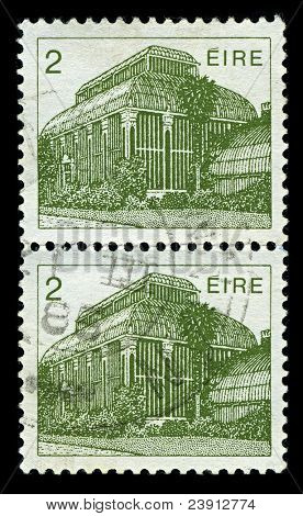 IRELAND-CIRCA 1982:A two stamp printed in IRELAND shows image of The National Botanic Gardens  are located in Glasnevin, 5 km north-west of Dublin city centre, Ireland, circa 1982.