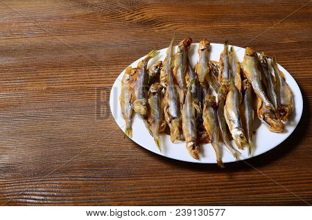 Russian Snack . Beer And Dried Fish Rime, Solar, Bones, Vintage Liquid