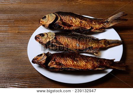 Grilled Fish With Lemon And Figs Steak, Vintage, Steam, Representation