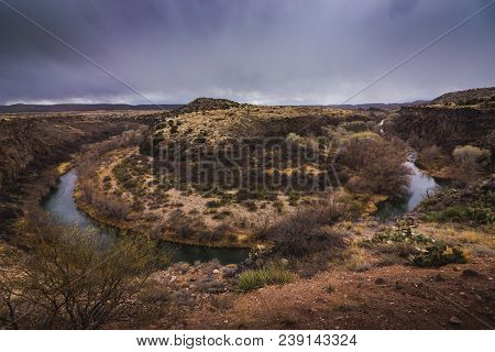Amazing Horseshoe-shaped Bend In The Verde River And Giant 175-foot (53-meter) Gorge Named S.o.b. Ca