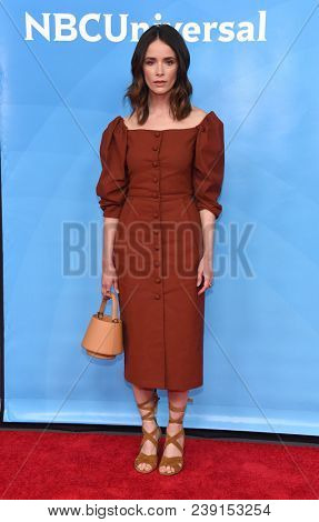LOS ANGELES - MAY 02:  Abigail Spencer arrives for the NBCUniversal Summer Press Day 2018 on May 2, 2018 in Universal City, CA                
