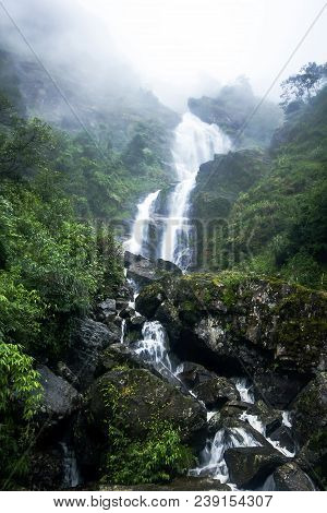 Silver Waterfall In Sapa Is A Beautiful Waterfall.