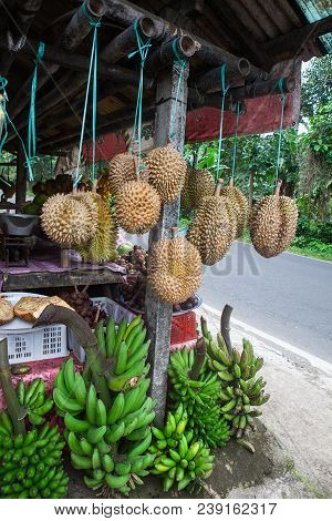 Open Air Fruit Market In The Village In Bali, Indonesia