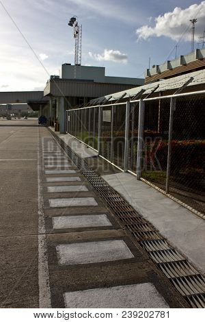 The Fence Around Restricted In Airport Area
