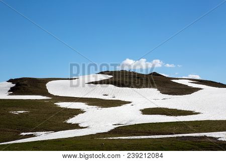 Mountains Of French Pyrenees Between Ascou And Camurac