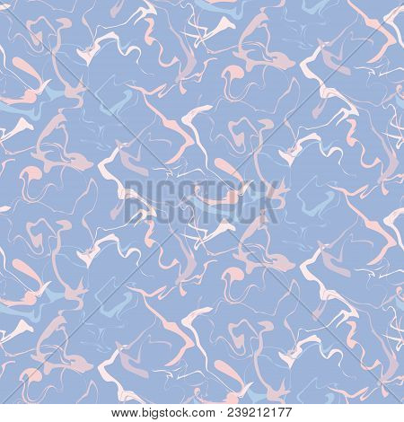 Setamless Marble Pattern. Abstract Texture With Pastels Colors In Vector. Template For Your Design.