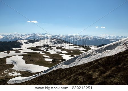 Mountains Of French Pyrenees Between Ascou And Camurac