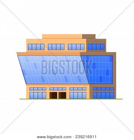 Urban Skyscraper Office Building, High-rise Architectural Structure. Retail Urban Mansion. Town Exte