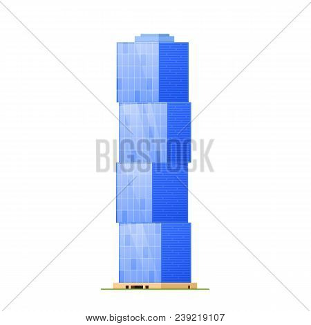 Urban Skyscraper Office Building, Modern High-rise Architectural Structure. Retail Business Urban Ma