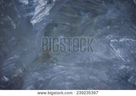 Close Up Of Plastic Shrink Wrap Waste For Recycling