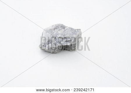 Magnesite Mineral Isolated Over White