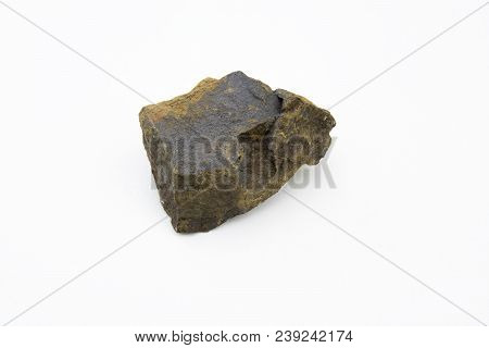 Limonite Mineral Isolated Over White