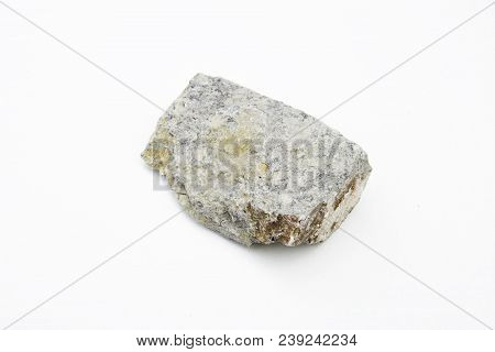 Kaolinite Mineral Isolated Over White