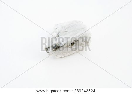 Wollastonite Mineral Isolated Over White