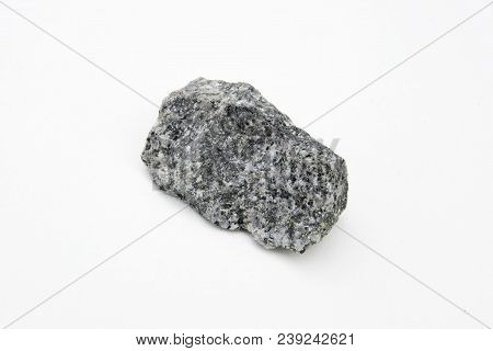 Quartz Diorite Stone  Isolated Over White