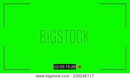 Cctv Cam Noise And Timecode Chroma Key