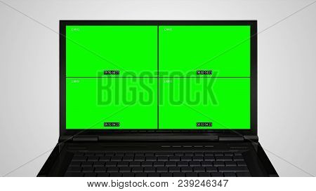 Laptop Monitor 4 Cctv Display For Playback