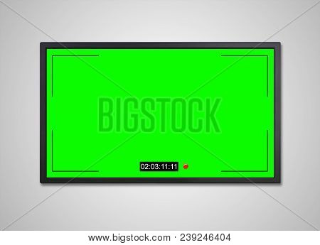 Tv Display Cctv Recording Screen