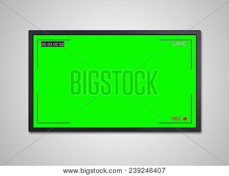 Tv Display Of Cctv Screen On Wall