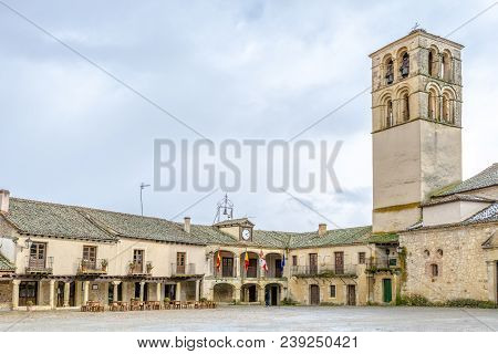 Main Square Of Pedraza Village, Segovia, Castilla