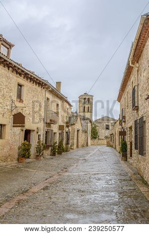 A Street In Pedraza, A Medieval Town In Segovia,