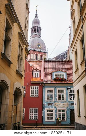 Riga, October 4, 2017: A Popular Restaurant 1221. One Of The Most Visited Places By Tourists.