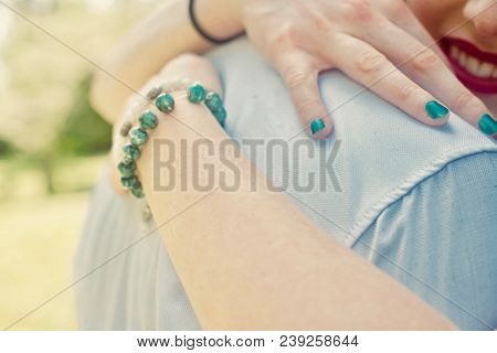 Warm Hug, Beautiful Couple Lovers Cugging Outside. Love, Firendship, Relationship Or Dating
