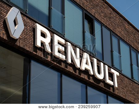 Ostrava, Czech Republic - May 5, 2018: Detail Of The Building Of Dacia-renault Dealership With A Log