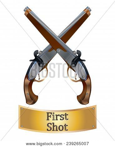 Two Dueling Pistols Of The 18th Century.