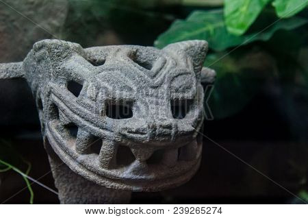 Handcrafted Piece In Stone Made By Ancient Artisans Of Costa Rica