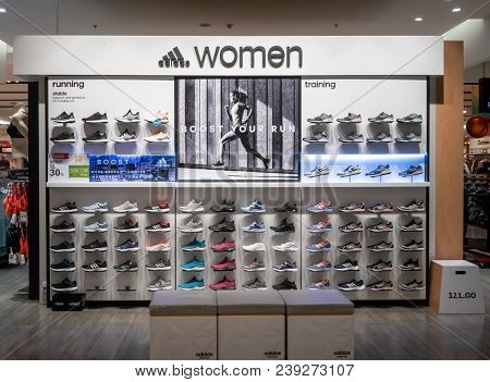 Nike Shop At Central Rama9, Bangkok, Thailand, April 30, 2018 : Trendy And Fashionable Brand Of Spor