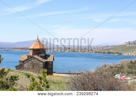 Sevanavank Monastery - Holy Apostles And The Blessed Virgin, Lake Sevan In The Background, Armenia.