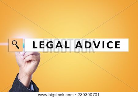 Legal Advice Ext On Virtual Screen. Consulting. Attorney At Law. Lawyer, Business And Finance Concep