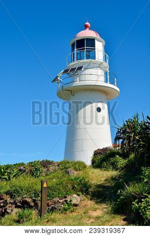 Lighthouse Dating From 1884 At Double Island Point In Great Sandy National Park In Queensland, Austr