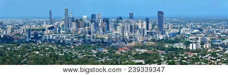 View Over Downtown Brisbane In Queensland, Australia.