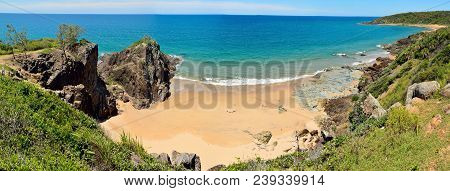 View Of Workman Beach In Agnes Water, Queensland, Australia.