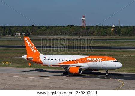 Berlin Germany - April 21. 2018: Easyjet Airbus A319 At Berlin Tegel Airport