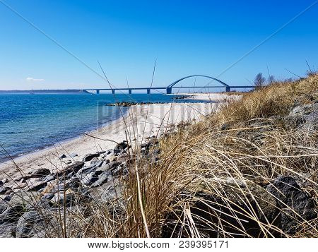 The Famous Bridge Of Fehmarn Island In Schleswig Holstein Germany