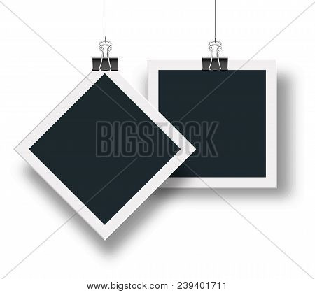 Vector Photo Frame To Submit Your Creative Design And Family Photo, Friends Photo. Stock- Vector.