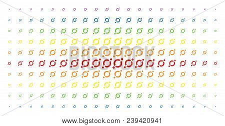 Node Link Icon Spectrum Halftone Pattern. Vector Node Link Shapes Are Arranged Into Halftone Matrix 