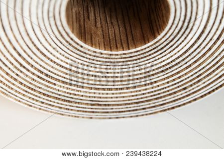 Roll Of Linoleum On A White Background