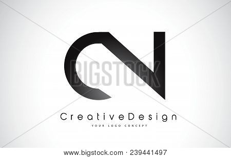 Cn C N Letter Logo Design In Black Colors. Creative Modern Letters Vector Icon Logo Illustration.