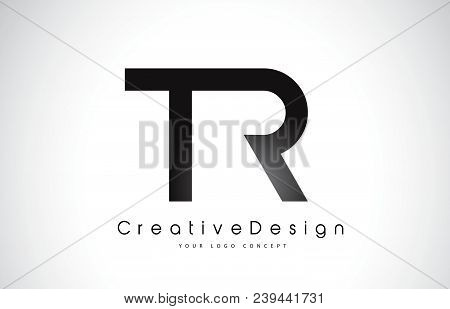 Tr T R Letter Logo Design In Black Colors. Creative Modern Letters Vector Icon Logo Illustration.
