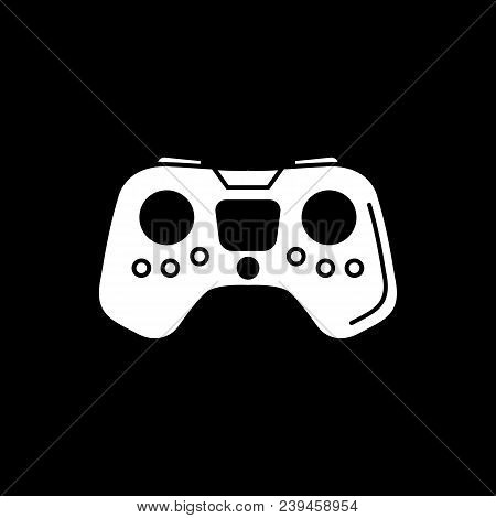 Remote Control Icon. Silhouette Remote Control Vector Icon For Web Design Isolated On Black Backgrou
