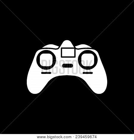 Remote Control Icon. Silhouette Remote Control Vector Icon For Web Design Isolated On Black Backgrou