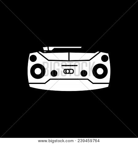 Remote Control Icon. Silhouette Remote Control Vector Icon For Web Design Isolated On Black Backgrou